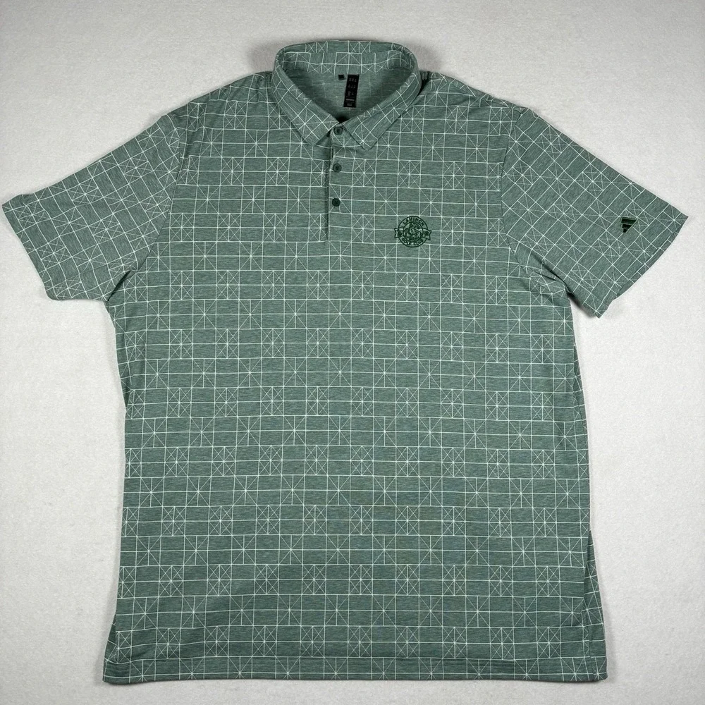 Adidas Men's 2XL Lahinch Golf Club Ireland Links Geometric AOP Polo Performance